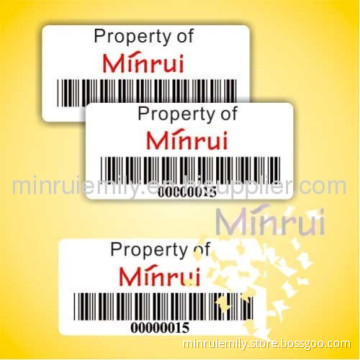 Custom Security Bar Code Labels For Protecting Property 